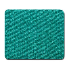 Green Denim Large Mousepad by ArtsyWishy