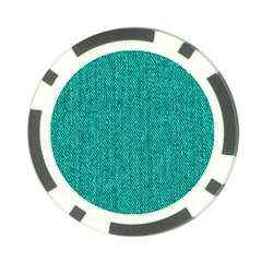 Green Denim Poker Chip Card Guard (10 Pack) by ArtsyWishy