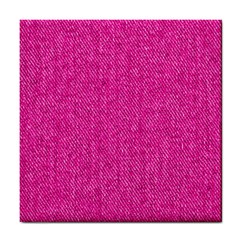 Pink Denim Design  Tile Coaster