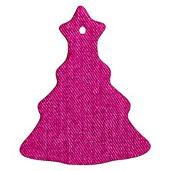 Pink Denim Design  Ornament (christmas Tree)  by ArtsyWishy