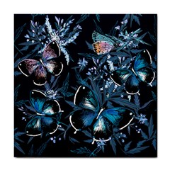 Beautiful Blue Butterflies  Tile Coaster by ArtsyWishy