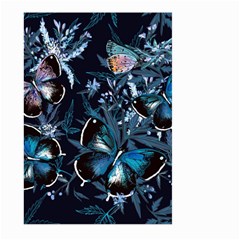 Beautiful Blue Butterflies  Large Garden Flag (two Sides) by ArtsyWishy
