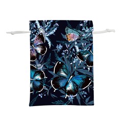 Beautiful Blue Butterflies  Lightweight Drawstring Pouch (l) by ArtsyWishy