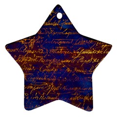 Majestic Purple And Gold Design Star Ornament (two Sides) by ArtsyWishy