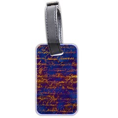 Majestic Purple And Gold Design Luggage Tag (two Sides) by ArtsyWishy