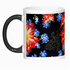 Orange And Blue Chamomiles Design Morph Mugs by ArtsyWishy