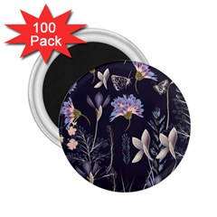 Butterflies and Flowers Painting 2.25  Magnets (100 pack) 