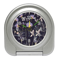 Butterflies and Flowers Painting Travel Alarm Clock