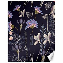 Butterflies and Flowers Painting Canvas 12  x 16 