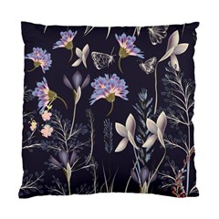 Butterflies And Flowers Painting Standard Cushion Case (two Sides) by ArtsyWishy