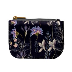 Butterflies and Flowers Painting Mini Coin Purse