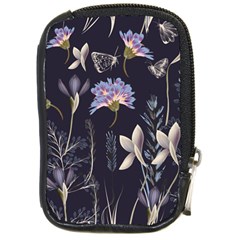 Butterflies and Flowers Painting Compact Camera Leather Case