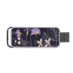 Butterflies and Flowers Painting Portable USB Flash (One Side)