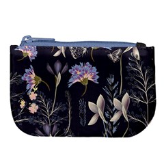 Butterflies and Flowers Painting Large Coin Purse