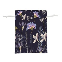 Butterflies and Flowers Painting Lightweight Drawstring Pouch (M)