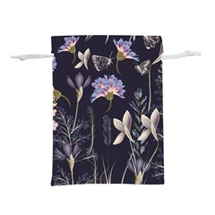 Butterflies and Flowers Painting Lightweight Drawstring Pouch (L)