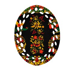 Russian Khokhloma Oval Filigree Ornament (two Sides) by goljakoff