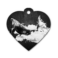 Whale Dream Dog Tag Heart (two Sides) by goljakoff