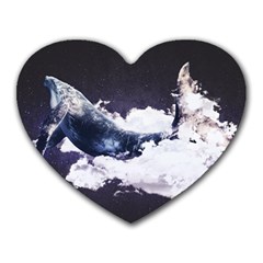 Blue Whale Dream Heart Mousepads by goljakoff