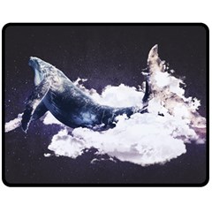 Blue Whale Dream Fleece Blanket (medium)  by goljakoff