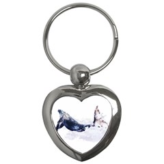 Blue Whale Dream Key Chain (heart) by goljakoff