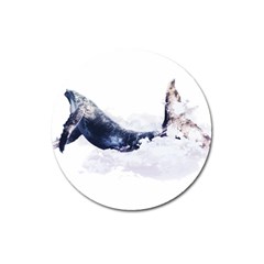 Blue Whale Dream Magnet 3  (round) by goljakoff