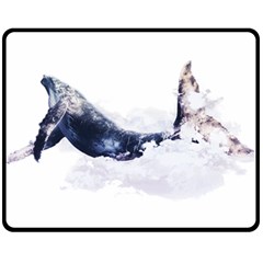 Blue Whale Dream Fleece Blanket (medium)  by goljakoff