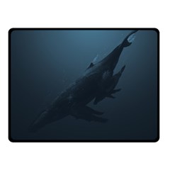 Blue Whale Family Fleece Blanket (small) by goljakoff