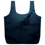 Blue whale family Full Print Recycle Bag (XL) Back