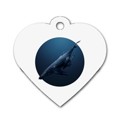 Whales Dog Tag Heart (two Sides) by goljakoff