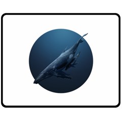 Whales Fleece Blanket (medium)  by goljakoff