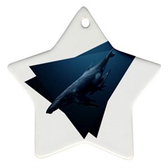 Blue Whales Star Ornament (two Sides) by goljakoff