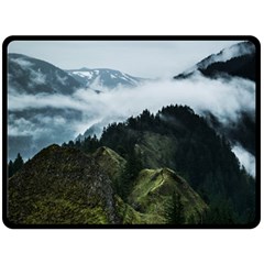 Mountain Landscape Fleece Blanket (large)  by goljakoff