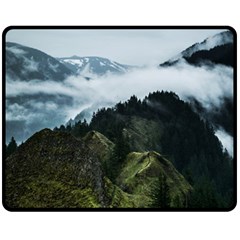 Mountain Landscape Double Sided Fleece Blanket (medium)  by goljakoff