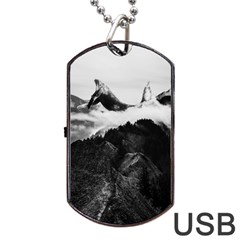 Whale In Clouds Dog Tag Usb Flash (two Sides) by goljakoff