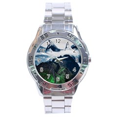 Blue Whales Dream Stainless Steel Analogue Watch by goljakoff