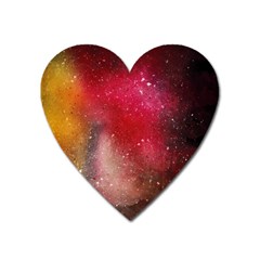 Red Galaxy Paint Heart Magnet by goljakoff