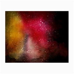Red Galaxy Paint Small Glasses Cloth by goljakoff