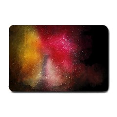 Red Galaxy Paint Small Doormat  by goljakoff