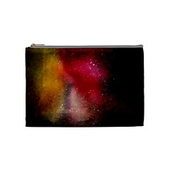 Red Galaxy Paint Cosmetic Bag (medium) by goljakoff