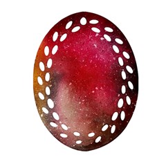 Red Galaxy Paint Ornament (oval Filigree) by goljakoff