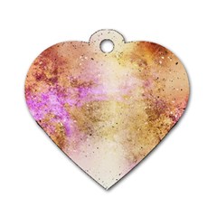 Golden Paint Dog Tag Heart (two Sides) by goljakoff