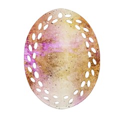 Golden Paint Oval Filigree Ornament (two Sides) by goljakoff