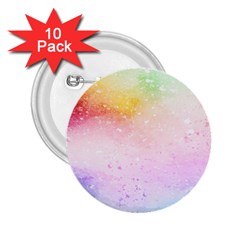 Rainbow Splashes 2 25  Buttons (10 Pack)  by goljakoff