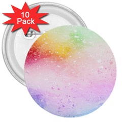 Rainbow Splashes 3  Buttons (10 Pack)  by goljakoff