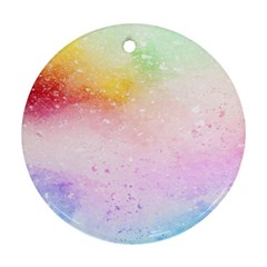 Rainbow Splashes Round Ornament (two Sides) by goljakoff