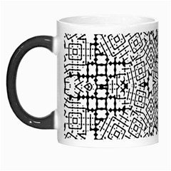 Modern Black And White Geometric Print Morph Mugs by dflcprintsclothing