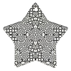 Modern Black And White Geometric Print Star Ornament (two Sides) by dflcprintsclothing