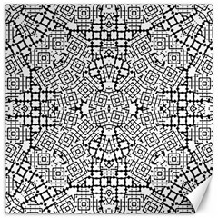 Modern Black And White Geometric Print Canvas 20  X 20  by dflcprintsclothing