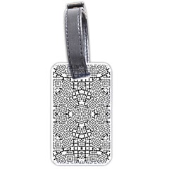 Modern Black And White Geometric Print Luggage Tag (one Side) by dflcprintsclothing